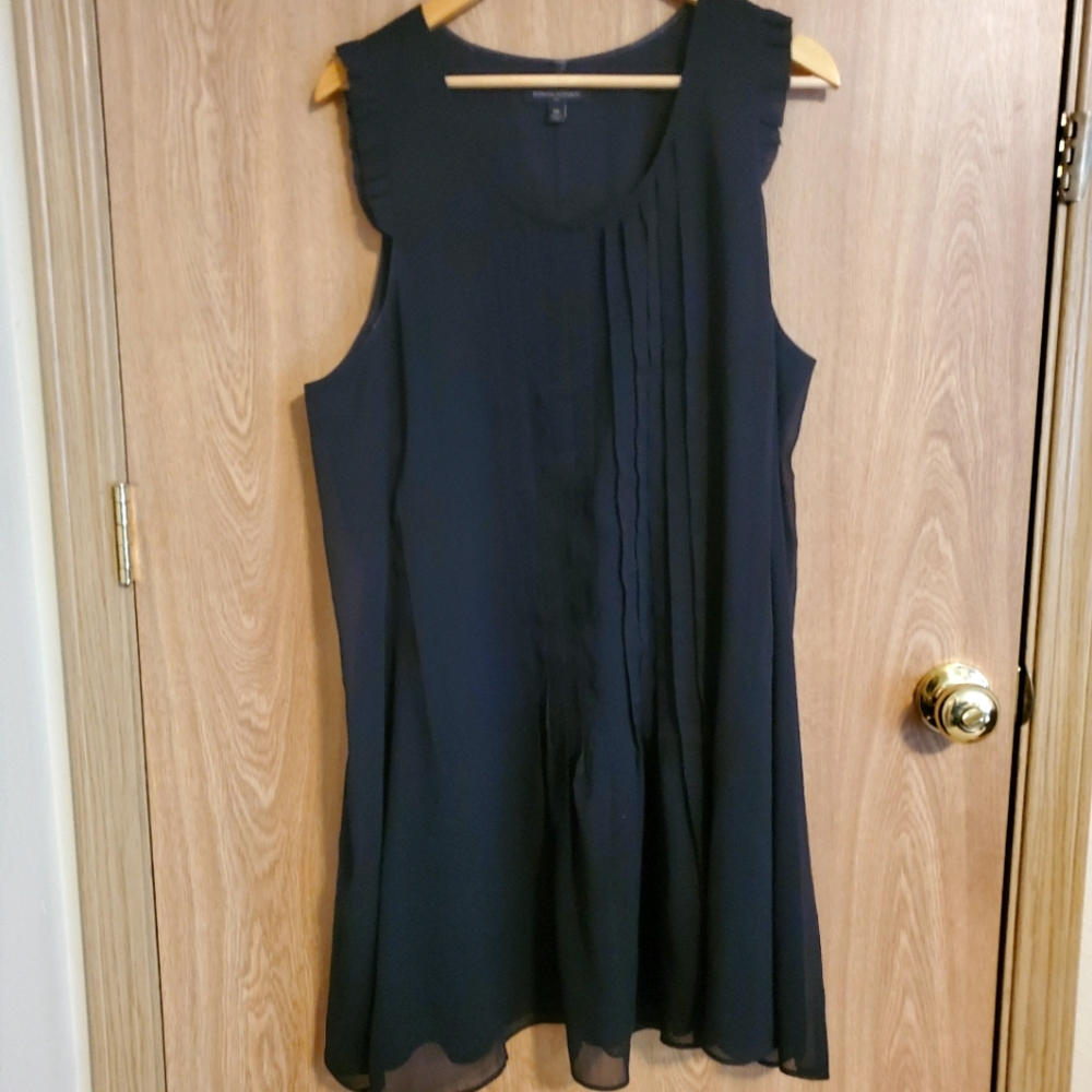 Banana Republic Factory, Black Sleeveless Babydoll Dress, Size 16